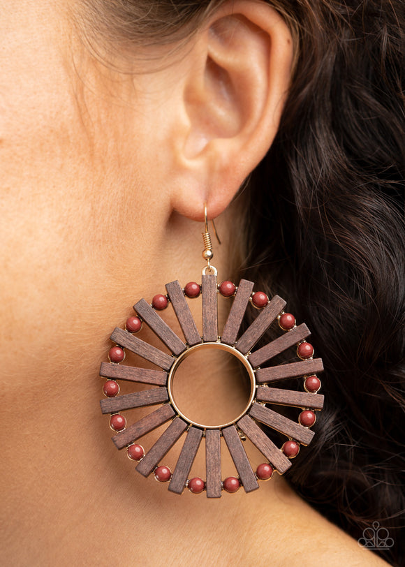 Solar Flare - Brown Earring