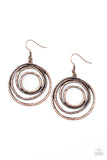 Spiraling Out of Control - Copper Earring