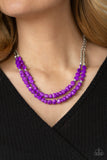 Staycation Status - Purple Necklace