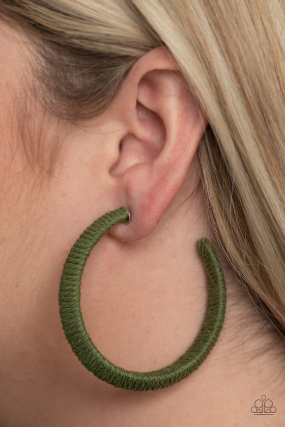 TWINE and Dine - Green Earring