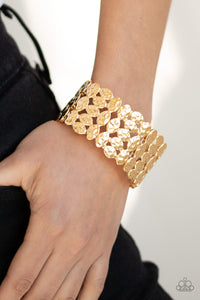 Tectonic Texture- Gold Bracelet