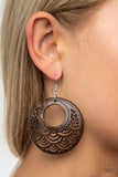 Tropical Canopy- Brown Earring