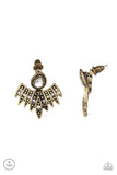 Wing Fling - Brass Earring