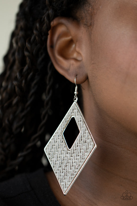 Woven Wanderer - Silver Earring